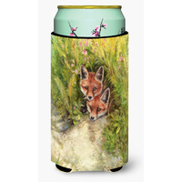 "Caroline's Treasures CDCO0324TBC ""Fox Cubs Peepers by Debbie Cook"" Tall Boy Beverage Insulator Hugger, Multicolor"