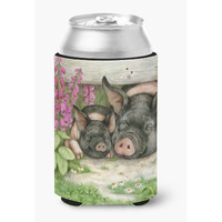 "Caroline's Treasures CDCO0355CC ""Pigs Under The Fence by Debbie Cook"" Can or Bottle Hugger, Multicolor"