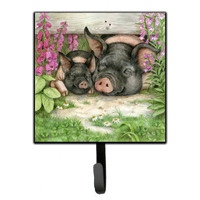 "Caroline's Treasures Pigs Under The Fence by Debbie Cook Leash or Key Holder CDCO0355SH4, Small, Multicolor"