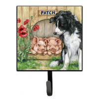 "Caroline's Treasures Patch the Border Collie and Piglet Friends Leash or Key Holder CDCO0362SH4, Small, Multicolor"
