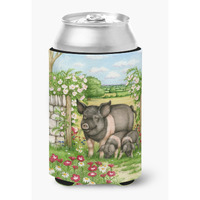 "Caroline's Treasures CDCO0375CC ""Pigs Rosie and Piglets"" Can or Bottle Hugger, Multicolor"