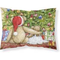"Caroline's Treasures Christmas Teddy Bears with Tree Fabric Standard Pillowcase CDCO0415PILLOWCASE, Multicolor"