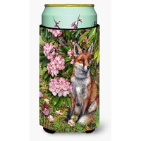"Caroline's Treasures CDCO0442TBC ""Fox Waiting in Flowers"" Tall Boy Beverage Insulator Hugger, Multicolor"