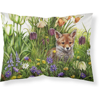"Caroline's Treasures April Fox by Debbie Cook Fabric Standard Pillowcase CDCO0464PILLOWCASE, Multicolor"