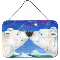 "Caroline's Treasures Bears Polar Kiss by Debbie Cook Wall or Door Hanging Prints CDCO0487DS812, 8HX12W"