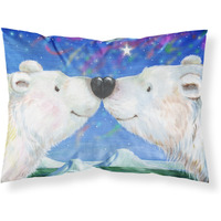 "Caroline's Treasures Bears Polar Kiss by Debbie Cook Fabric Standard Pillowcase CDCO0487PILLOWCASE, Multicolor"