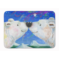 "Caroline's Treasures Bears Polar Kiss by Debbie Cook Floor Mat, 19"" x 27"", Multicolor"