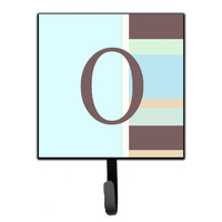 "Caroline's Treasures CJ1003-OSH4 Letter O Initial Monogram-Blue Stripes Leash Holder or Key Hook, Small, Multicolor"