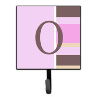 "Caroline's Treasures CJ1005-OSH4 Letter O Initial Monogram-Pink Stripes Leash Holder or Key Hook, Small, Multicolor"