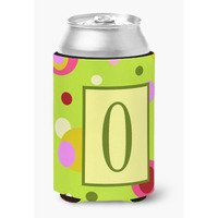 Letter O Initial Monogram - Green Can or Bottle Beverage Insulator Hugger