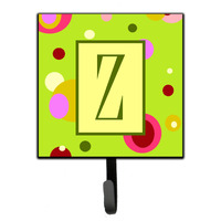 "Caroline's Treasures CJ1010-ZSH4 Letter Z Initial Monogram-Green Leash Holder or Key Hook, Small, Multicolor"