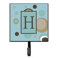 "Caroline's Treasures CJ1013-HSH4 Letter H Initial Monogram-Blue Dots Leash Holder or Key Hook, Small, Multicolor"