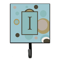 "Caroline's Treasures CJ1013-ISH4 Letter I Initial Monogram-Blue Dots Leash Holder or Key Hook, Small, Multicolor"