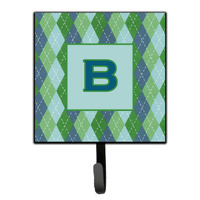 "Caroline's Treasures CJ1020-BSH4 Letter B Initial Monogram-Blue Argoyle Leash Holder or Key Hook, Small, Multicolor"
