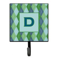 "Caroline's Treasures CJ1020-DSH4 Letter D Initial Monogram-Blue Argoyle Leash Holder or Key Hook, Small, Multicolor"