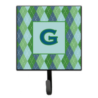 "Caroline's Treasures CJ1020-GSH4 Letter G Initial Monogram-Blue Argoyle Leash Holder or Key Hook, Small, Multicolor"