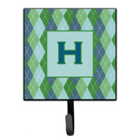 "Caroline's Treasures CJ1020-HSH4 Letter H Initial Monogram-Blue Argoyle Leash Holder or Key Hook, Small, Multicolor"