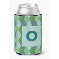 Letter O Initial Monogram - Blue Argoyle Can or Bottle Beverage Insulator Hugger