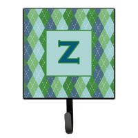 "Caroline's Treasures CJ1020-ZSH4 Letter Z Initial Monogram-Blue Argoyle Leash Holder or Key Hook, Small, Multicolor"