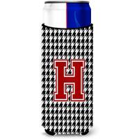 Monogram - Houndstooth  Letter H Ultra Beverage Insulators for slim cans CJ1021-HMUK