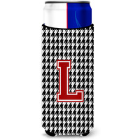 Monogram - Houndstooth  Letter L Ultra Beverage Insulators for slim cans CJ1021-LMUK