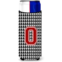 Monogram - Houndstooth  Letter O Ultra Beverage Insulators for slim cans CJ1021-OMUK