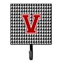 "Caroline's Treasures CJ1021-VSH4 Monogram-Initial V Hounds Tooth Leash Holder or Key Hook Cj1021, Small, Multicolor"
