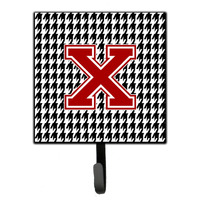 "Caroline's Treasures CJ1021-XSH4 Monogram-Initial X Hounds Tooth Leash Holder or Key Hook Cj1021, Small, Multicolor"