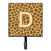"Caroline's Treasures CJ1025-DSH4 Letter D Initial Monogram-Giraffe Leash Holder or Key Hook, Small, Multicolor"