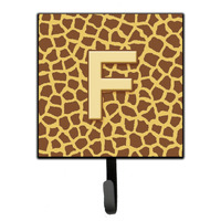 "Caroline's Treasures CJ1025-FSH4 Letter F Initial Monogram-Giraffe Leash Holder or Key Hook, Small, Multicolor"