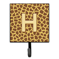 "Caroline's Treasures CJ1025-HSH4 Letter H Initial Monogram-Giraffe Leash Holder or Key Hook, Small, Multicolor"