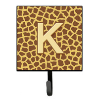 "Caroline's Treasures CJ1025-KSH4 Letter K Initial Monogram-Giraffe Leash Holder or Key Hook, Small, Multicolor"