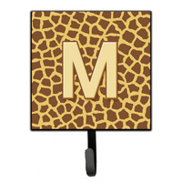 "Caroline's Treasures CJ1025-MSH4 Letter M Initial Monogram-Giraffe Leash Holder or Key Hook, Small, Multicolor"