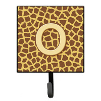 "Caroline's Treasures CJ1025-OSH4 Letter O Initial Monogram-Giraffe Leash Holder or Key Hook, Small, Multicolor"