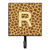 "Caroline's Treasures CJ1025-RSH4 Letter R Initial Monogram-Giraffe Leash Holder or Key Hook, Small, Multicolor"