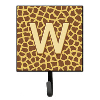 "Caroline's Treasures CJ1025-WSH4 Letter W Initial Monogram-Giraffe Leash Holder or Key Hook, Small, Multicolor"
