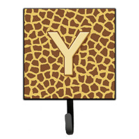 "Caroline's Treasures CJ1025-YSH4 Letter Y Initial Monogram-Giraffe Leash Holder or Key Hook, Small, Multicolor"