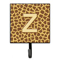 "Caroline's Treasures CJ1025-ZSH4 Letter Z Initial Monogram-Giraffe Leash Holder or Key Hook, Small, Multicolor"