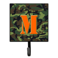 "Caroline's Treasures CJ1030-MSH4 Letter M Initial Monogram-Camo Green Leash Holder or Key Hook, Small, Multicolor"