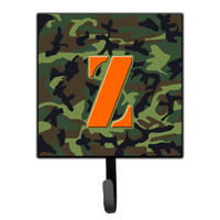 "Caroline's Treasures CJ1030-ZSH4 Letter Z Initial Monogram-Camo Green Leash Holder or Key Hook, Small, Multicolor"