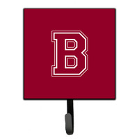"Caroline's Treasures CJ1032-BSH4 Letter B Initial Monogram-Maroon and White Leash Holder or Key Hook, Small, Multicolor"