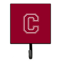 "Caroline's Treasures CJ1032-CSH4 Letter C Initial Monogram-Maroon and White Leash Holder or Key Hook, Small, Multicolor"