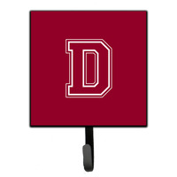 "Caroline's Treasures CJ1032-DSH4 Letter D Initial Monogram-Maroon and White Leash Holder or Key Hook, Small, Multicolor"