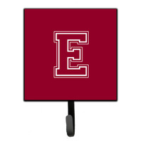 "Caroline's Treasures CJ1032-ESH4 Letter E Initial Monogram-Maroon and White Leash Holder or Key Hook, Small, Multicolor"