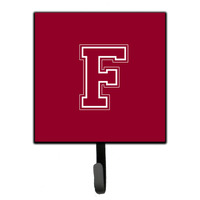 "Caroline's Treasures CJ1032-FSH4 Letter F Initial Monogram-Maroon and White Leash Holder or Key Hook, Small, Multicolor"