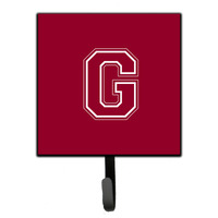"Caroline's Treasures CJ1032-GSH4 Letter G Initial Monogram-Maroon and White Leash Holder or Key Hook, Small, Multicolor"