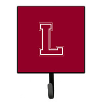 "Caroline's Treasures CJ1032-LSH4 Letter L Initial Monogram-Maroon and White Leash Holder or Key Hook, Small, Multicolor"