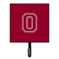 "Caroline's Treasures CJ1032-OSH4 Letter O Initial Monogram-Maroon and White Leash Holder or Key Hook, Small, Multicolor"