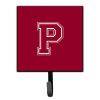 "Caroline's Treasures CJ1032-PSH4 Letter P Initial Monogram-Maroon and White Leash Holder or Key Hook, Small, Multicolor"