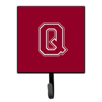 "Caroline's Treasures CJ1032-QSH4 Letter Q Initial Monogram-Maroon and White Leash Holder or Key Hook, Small, Multicolor"
